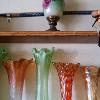 Victorian Ewer, Carnival Glass Vases